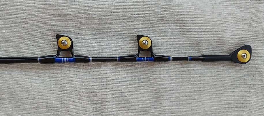 130 lb Blue Spear Tuna Trolling Roller Guide Rod 6' 6"